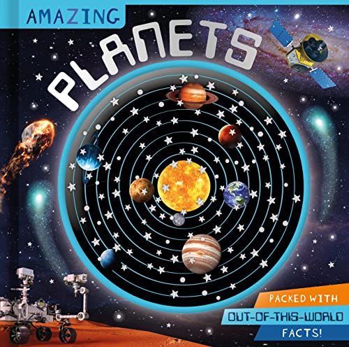 Book cover depicting a colorful illustration of planets orbiting the sun.