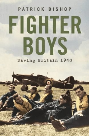 Book cover: pilots relaxing near a Spitfire aircraft, 1940.