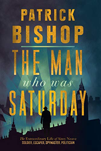"The Man Who Was Saturday" book cover with silhouette of a man against a city skyline.