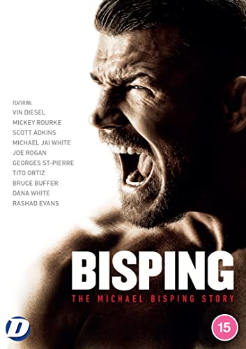 DVD cover featuring a close-up of Michael Bisping, looking determined and shouting.