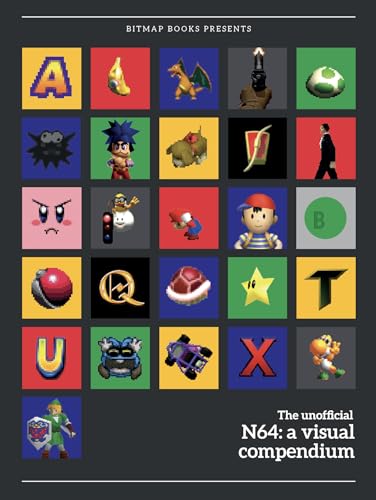 N64 game cover featuring pixel art icons from various Nintendo 64 titles.