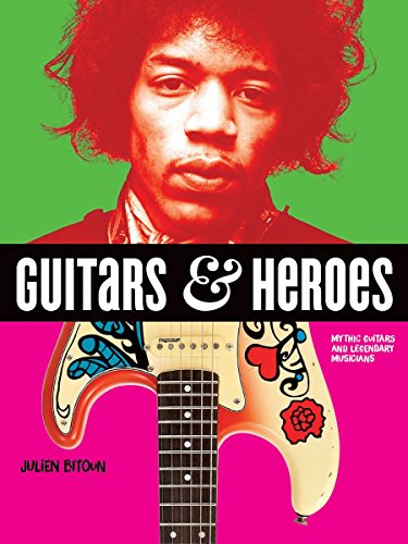 Book cover featuring Jimi Hendrix and a brightly decorated Fender Stratocaster.