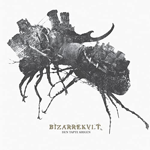 Black and white album cover depicting a monstrous insect-like creature.
