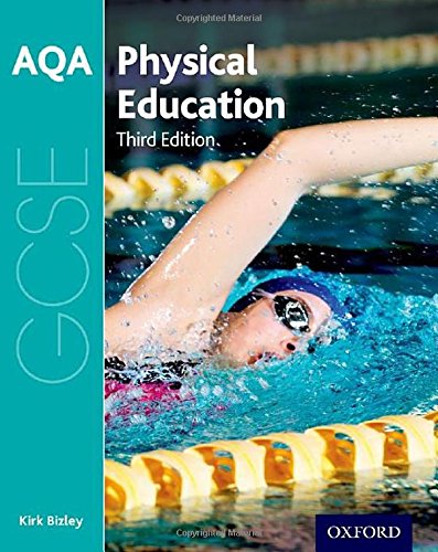 AQA GCSE Physical Education textbook cover featuring a swimmer in a pool.