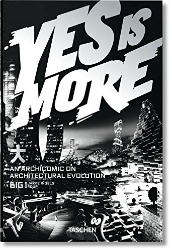 Black and white book cover featuring stylized text over a futuristic architectural cityscape.