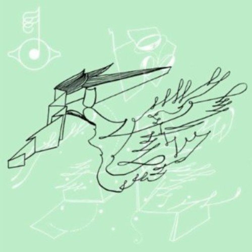 Bjork album cover: abstract line drawing of a face in profile.