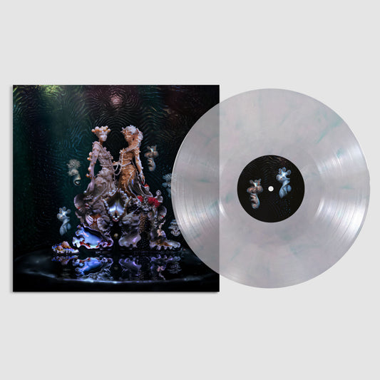 Björk and Rosalía album “Oral” vinyl record with textured cover art.