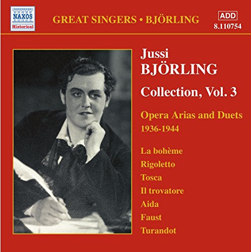 Red CD cover with black-and-white photo of man writing, opera titles listed.