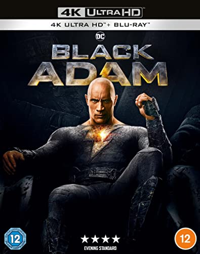 Black Adam Blu-ray cover featuring Dwayne Johnson as the superhero.