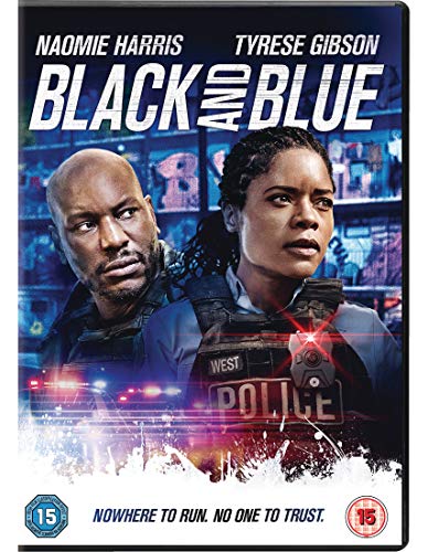 “Black and Blue” DVD cover featuring Naomi Harris and Tyrese Gibson as police officers.