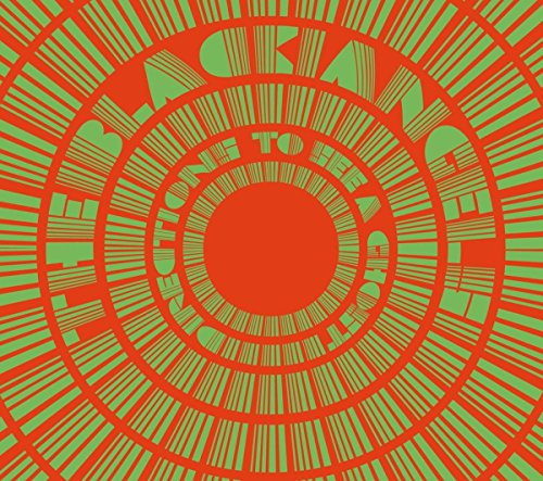 CD cover with concentric red and green lines spelling “Black Angels.”