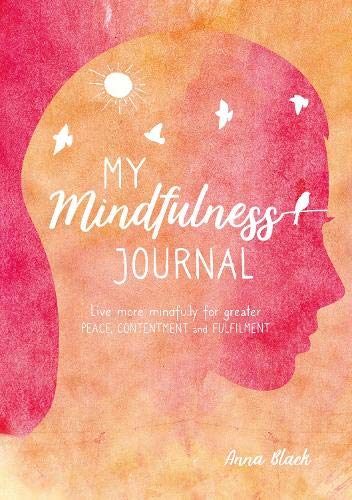 Journal cover with watercolor head silhouette, sun, and birds.