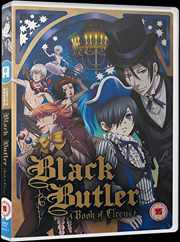 “Black Butler” DVD cover featuring anime characters in a circus setting.