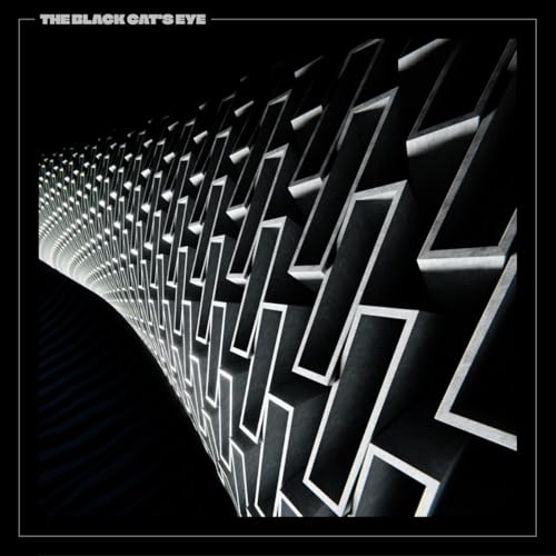 Abstract black and white tunnel image, album cover for "The Black Cat's Eye.