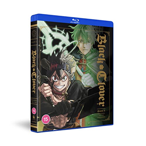 Black Clover" Season 4 Blu-ray case featuring two anime characters with swords.