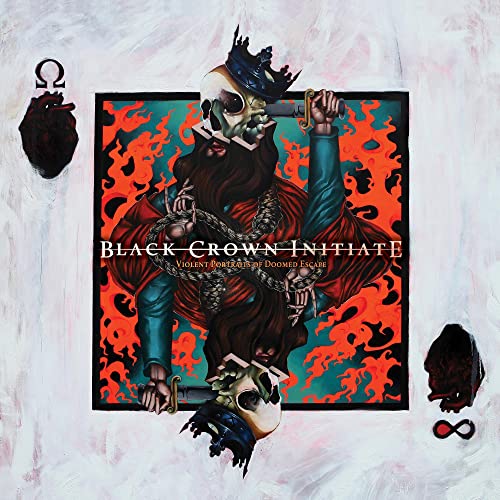Album cover: skeletal figure with crown, holding keys, against fiery background.