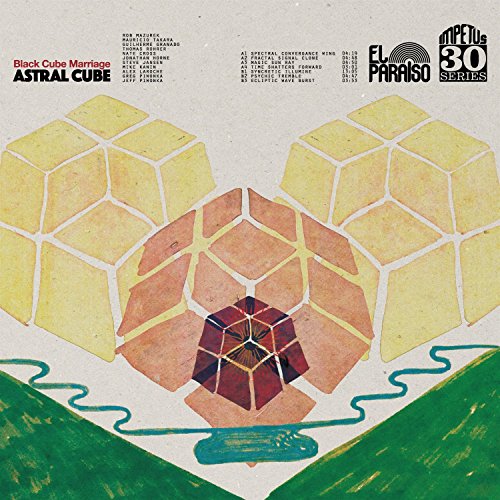CD cover for "Astral Cube" with geometric shapes and abstract art.