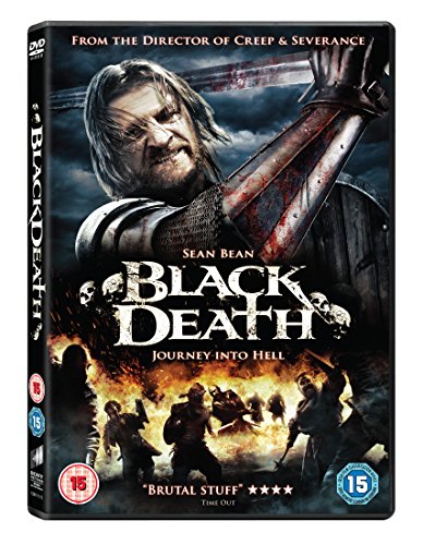 DVD cover for "Black Death" featuring Sean Bean and medieval battle scenes.