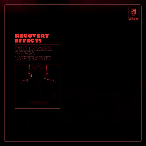 Vinyl cover with red text on black background featuring a silhouette of a person.