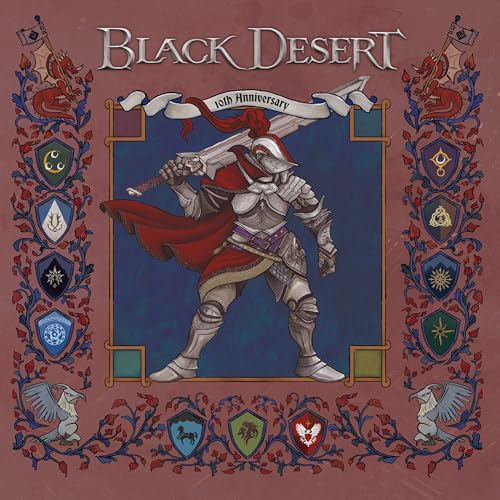 Black Desert OST vinyl cover featuring a knight in ornate armor.