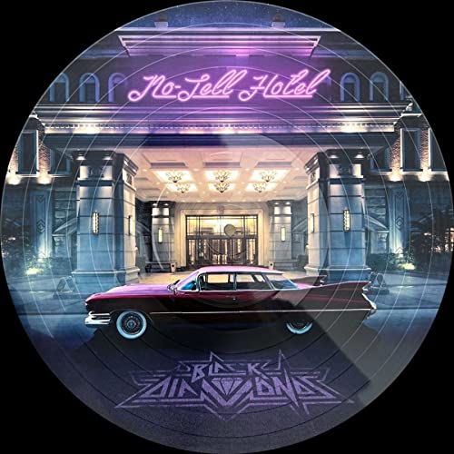 Vinyl record with a classic car parked in front of a hotel.
