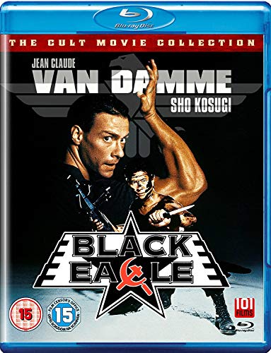 Black Eagle Blu-ray cover featuring Jean-Claude Van Damme in a fighting pose.