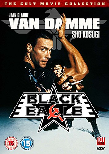 DVD cover for “Black Eagle” featuring Jean-Claude Van Damme and Sho Kosugi.