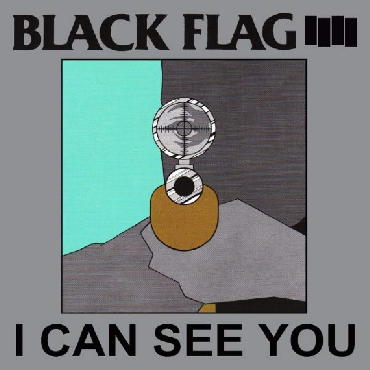 Black Flag “I Can See You” album cover with a gun sight.