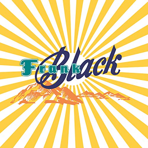 Album cover with yellow sunburst rays, orange mountain silhouette, and Frank Black text logo.