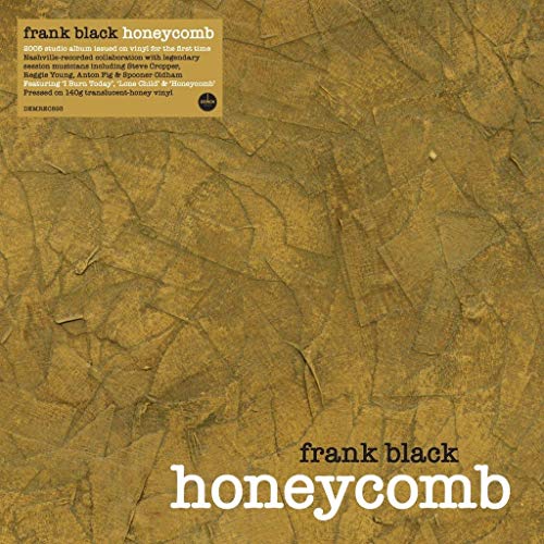 Vinyl album cover for Frank Black's Honeycomb with a textured, golden-brown abstract background.