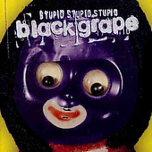 CD cover for Black Grape’s “Stupid Stupid Stupid” featuring a purple face.