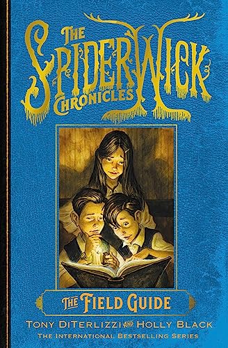Book cover for The Field Guide showing three children reading a book together.