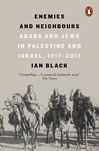 "Book cover with title 'Enemies and Neighbours' and historical black-and-white image of horsemen."