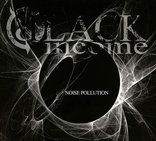 CD cover for Black Income’s “Noise Pollution” with abstract white swirls.
