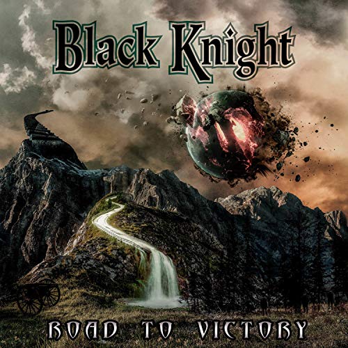 CD cover: "Black Knight - Road To Victory" with dramatic fantasy landscape.