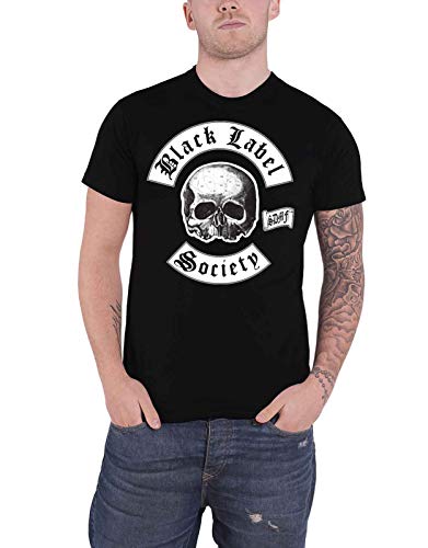 Black t-shirt featuring a white skull graphic with Black Label Society text and SDMF.