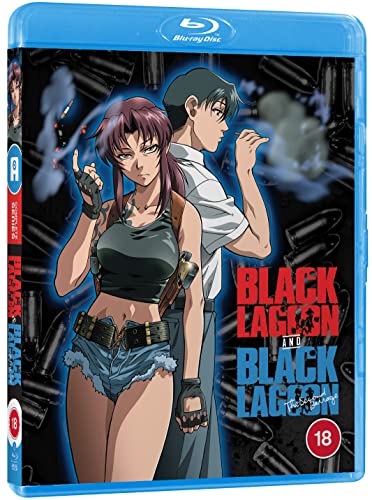 Blu-ray case for "Black Lagoon" anime, featuring two characters and guns.
