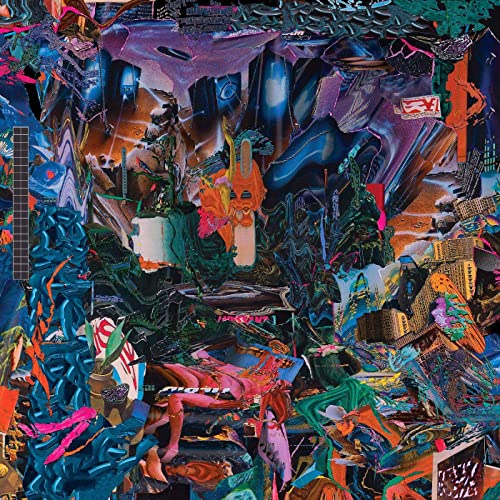 Black Midi’s “Cavalcade” album cover: a chaotic, colorful collage of figures and structures.