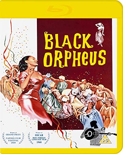 Black Orpheus" Blu-ray cover featuring a woman in a red dress and dancers.