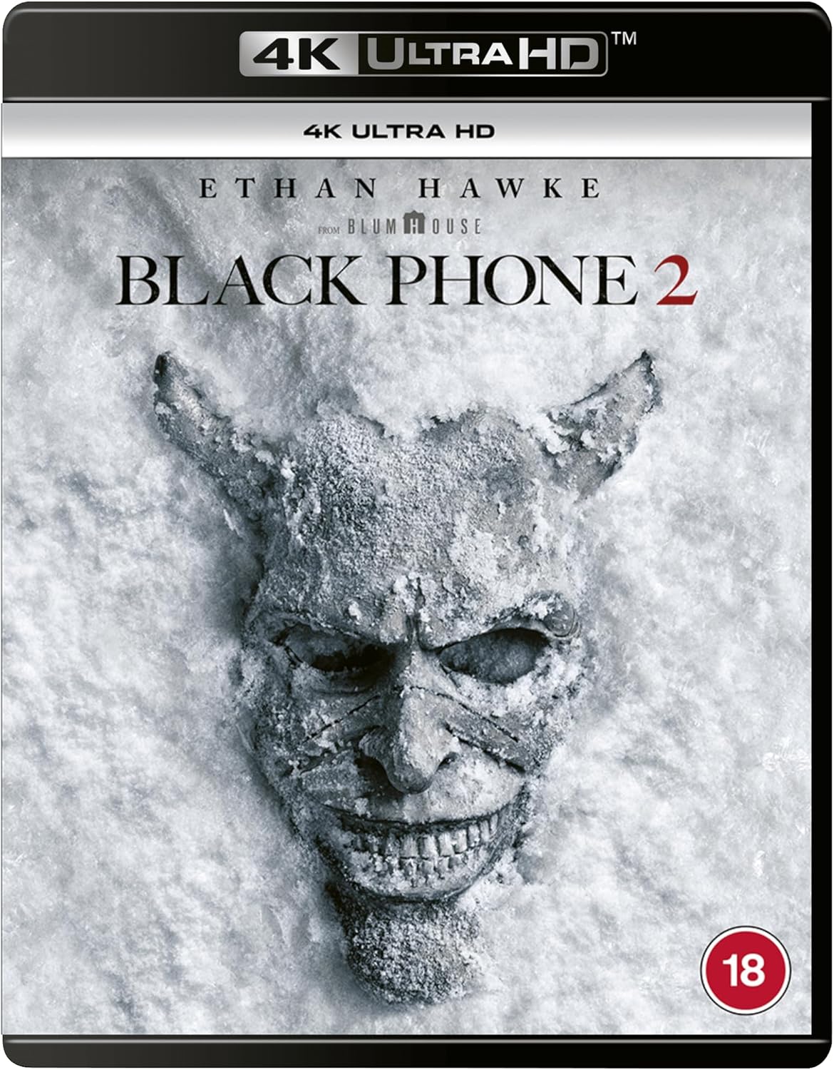 Black Phone 2" 4K UHD Blu-ray cover featuring a menacing, masked figure.