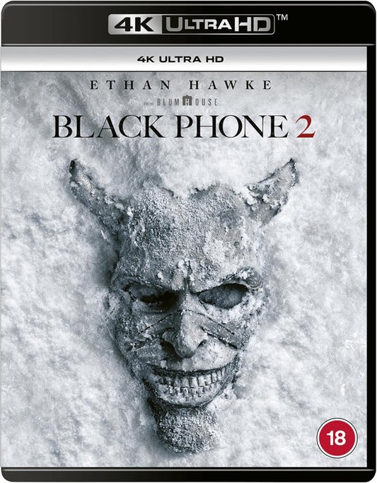Black Phone 2" 4K UHD Blu-ray cover featuring a menacing, masked figure.
