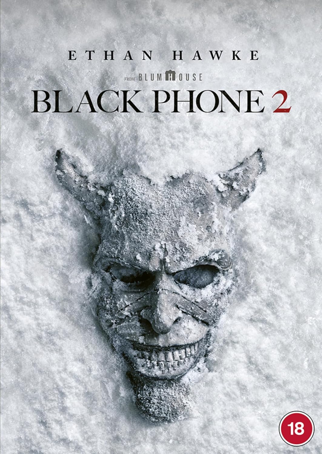 Black Phone 2" DVD cover featuring a menacing, snow-covered masked figure.
