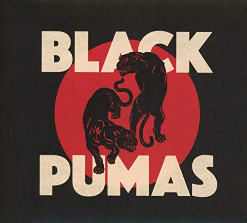 Two black pumas against a red circle on a black background with bold text.