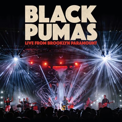 Black Pumas live concert album cover with band performing onstage.