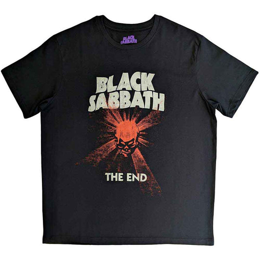 Black t-shirt with a red and black mushroom cloud and "Black Sabbath" text.