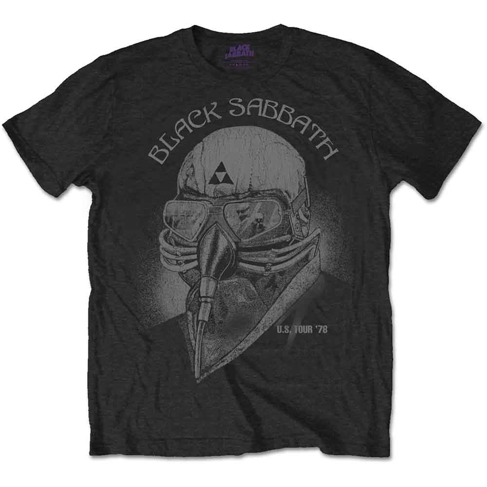 Black t-shirt featuring Black Sabbath’s 1978 US tour graphic, size XXX-Large.