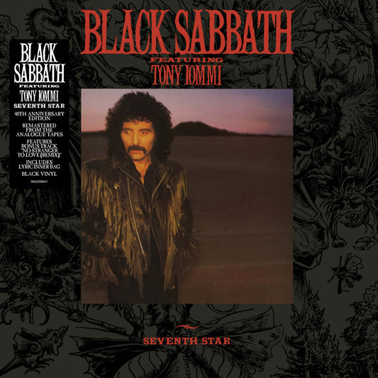 Black Sabbath "Seventh Star" vinyl record cover with Tony Iommi portrait.