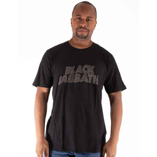 Black t-shirt with wavy Black Sabbath logo, size XX-Large.