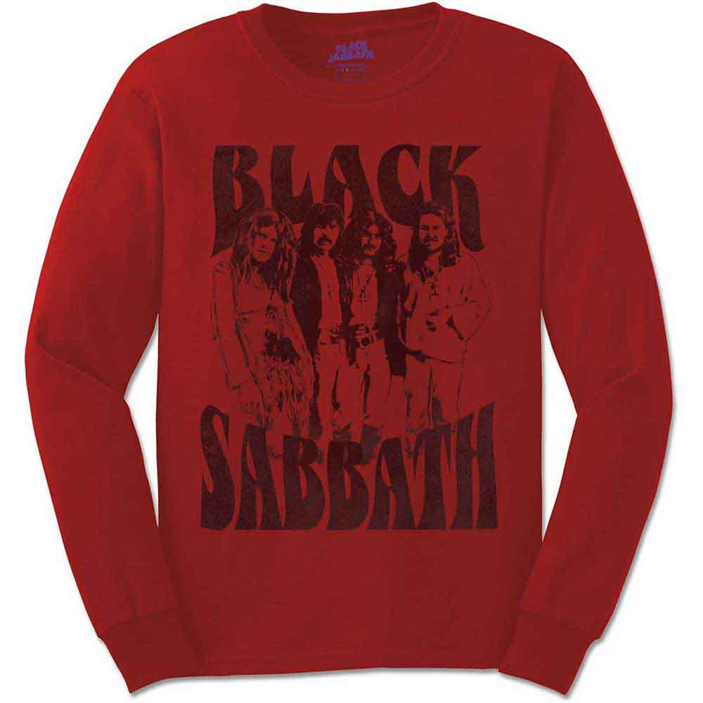 Black long sleeve t-shirt with Black Sabbath band logo and name.