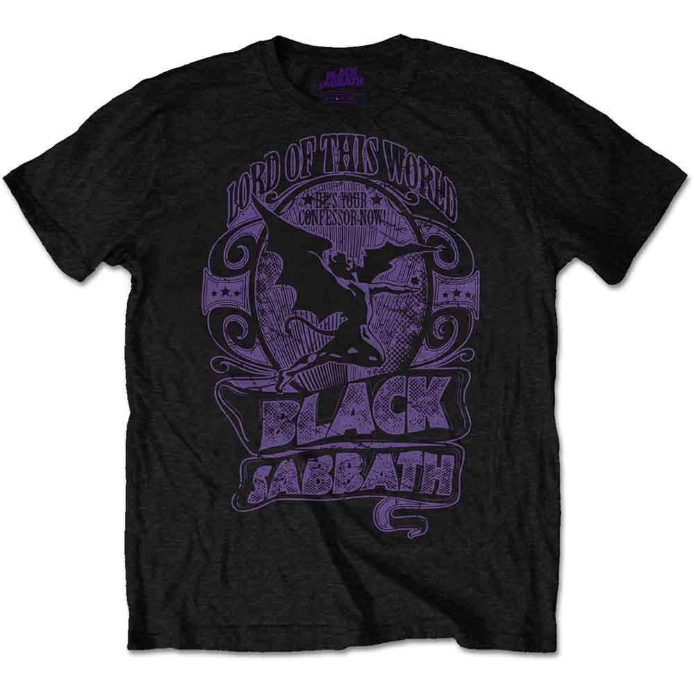 Black t-shirt with Black Sabbath’s “Lord of this world” design, size small.
